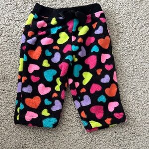 Garanimals Colorful Heart Patterned Fleece Pants- 0-3m